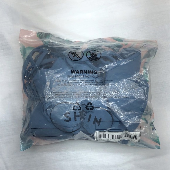 SHEIN sky blue bikini 3 pieces extra small XS with pads - Picture 3 of 16